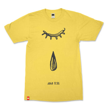 Jesus Wept Tee, front product view, John 11:35 faith-rooted graphic tee by FIVE2