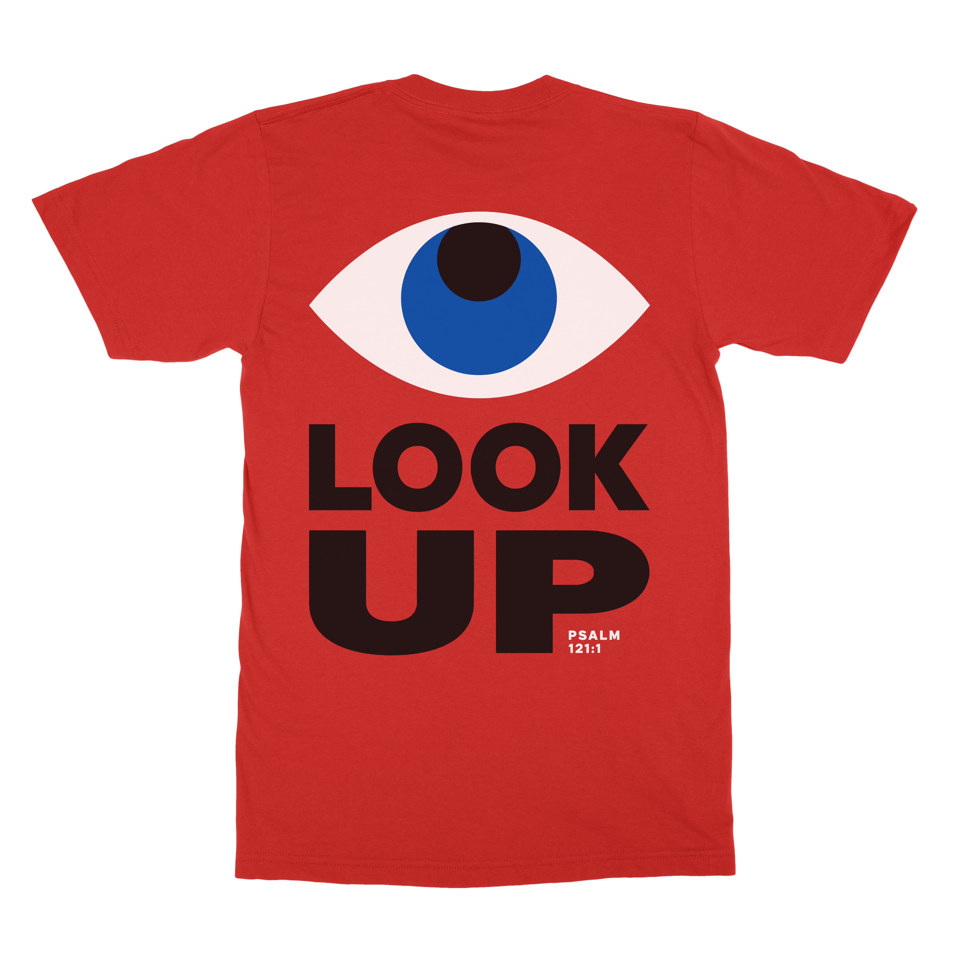 Look Up Tee Christian T-shirt inspired by Psalm 121:1, alternate product view 6 in Black