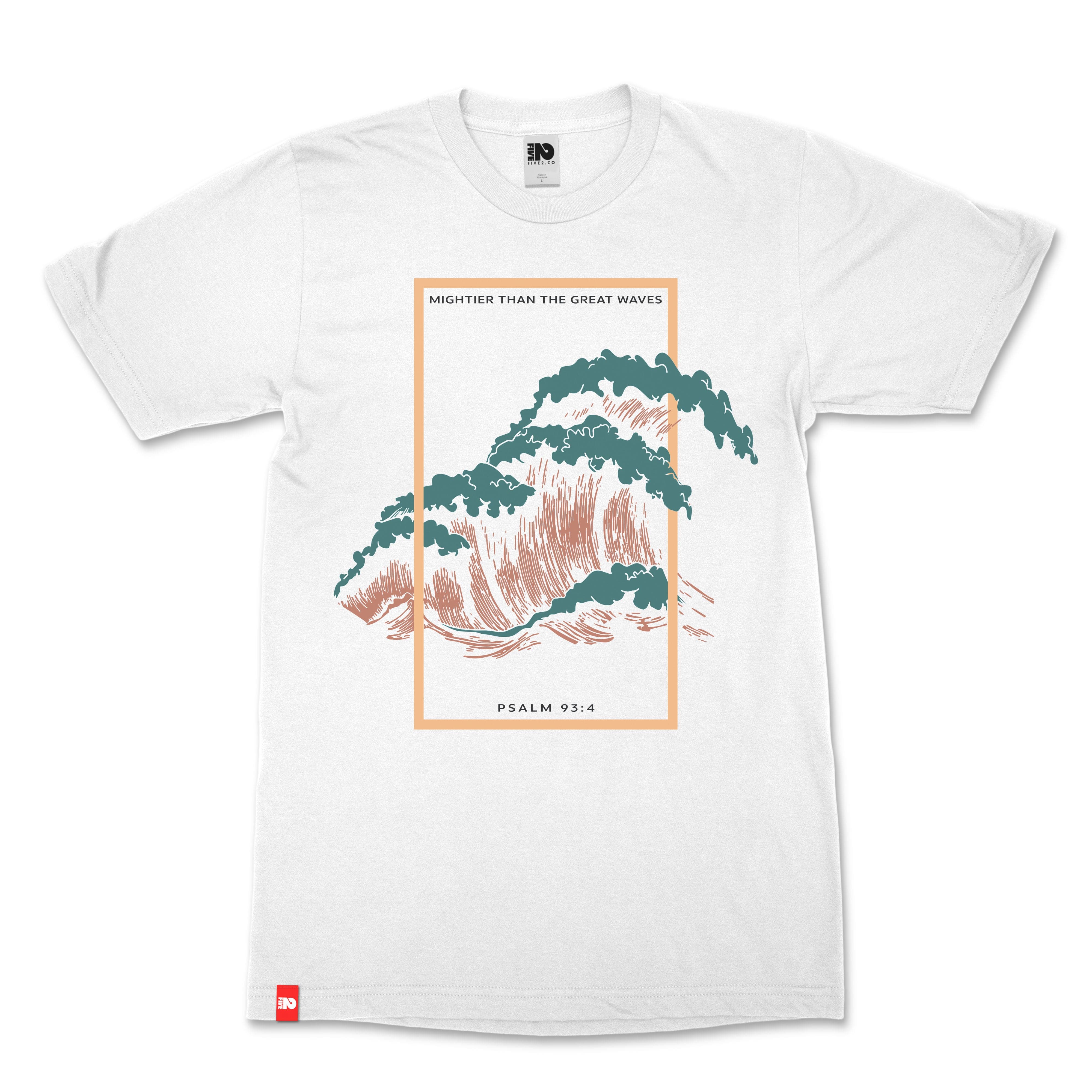 Mightier Waves Christian T-Shirt  - Christian Apparel by FIVE2