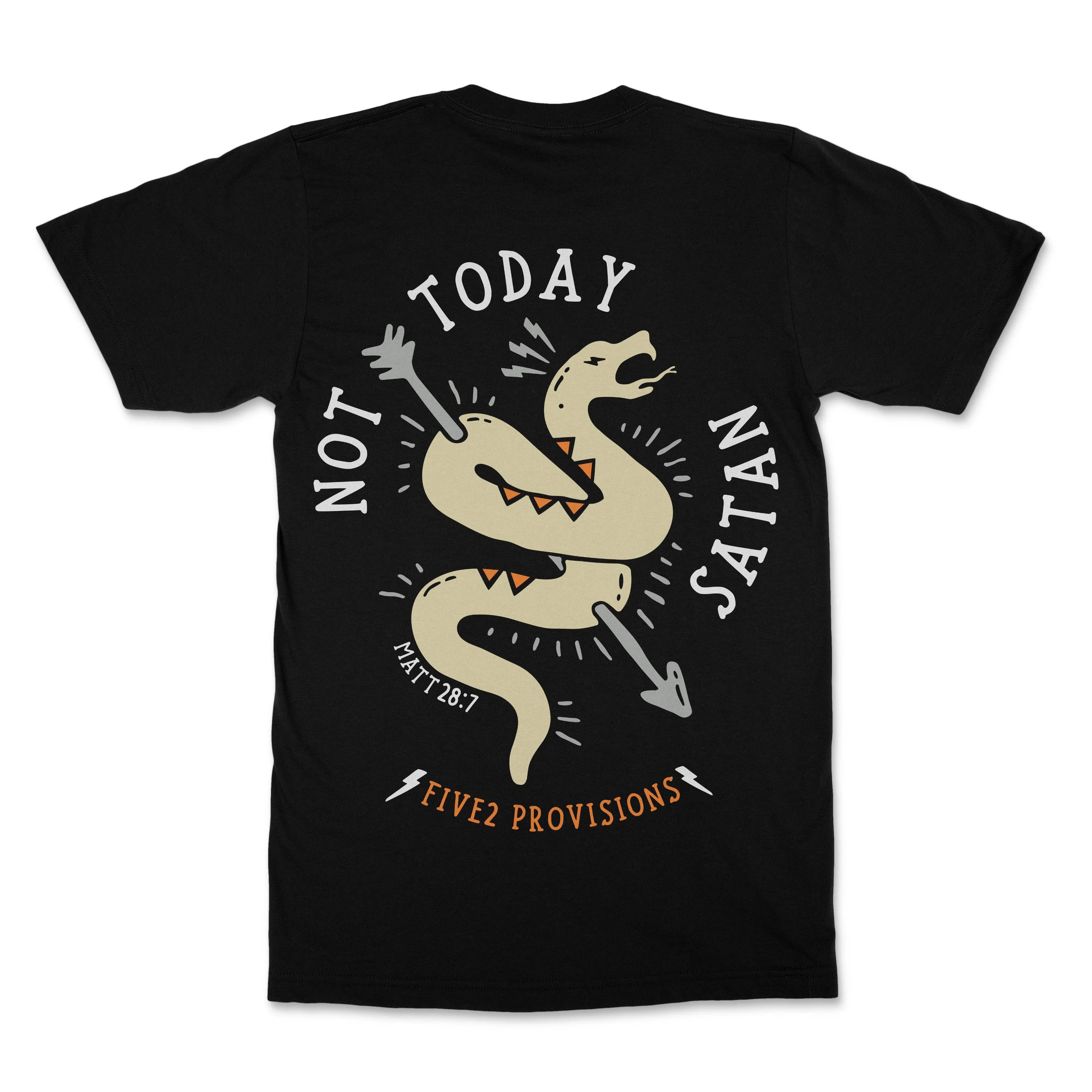 Not Today Satan Unisex Christian Tee - FIVE2 Provisions