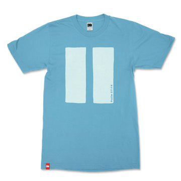 Pause Tee, front product view, Psalm 27:14 faith-rooted graphic tee by FIVE2