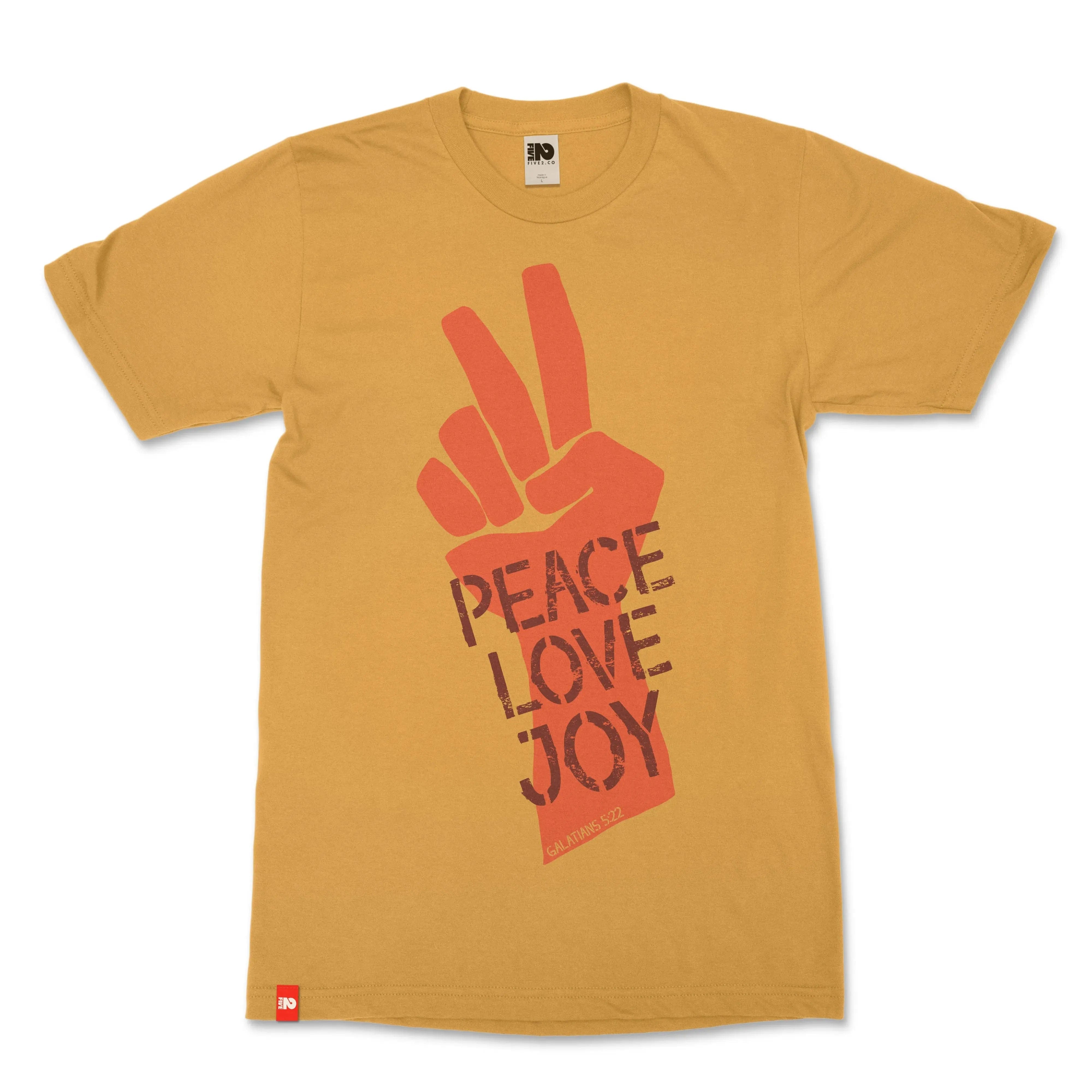 Peace Love Joy Christian T-shirt  - Christian Apparel by FIVE2