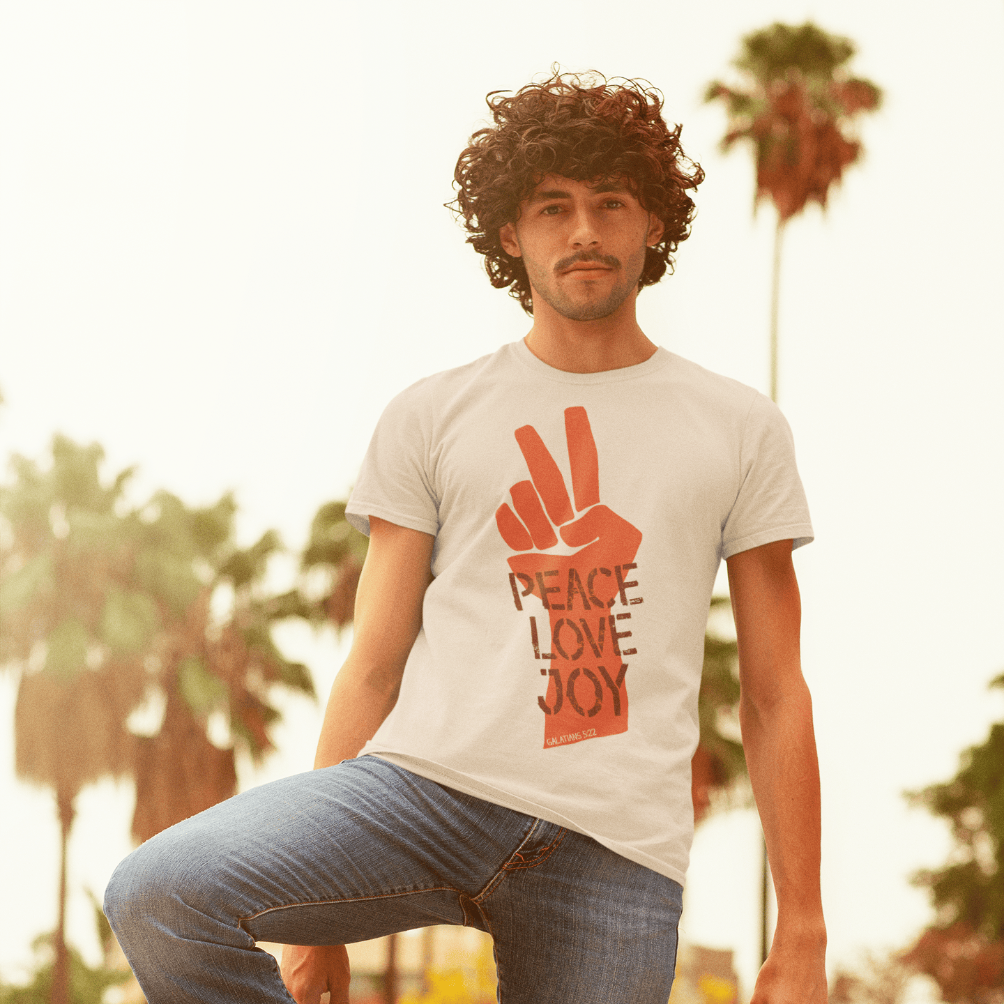 Peace Love Joy Christian T-shirt  - Christian Apparel by FIVE2