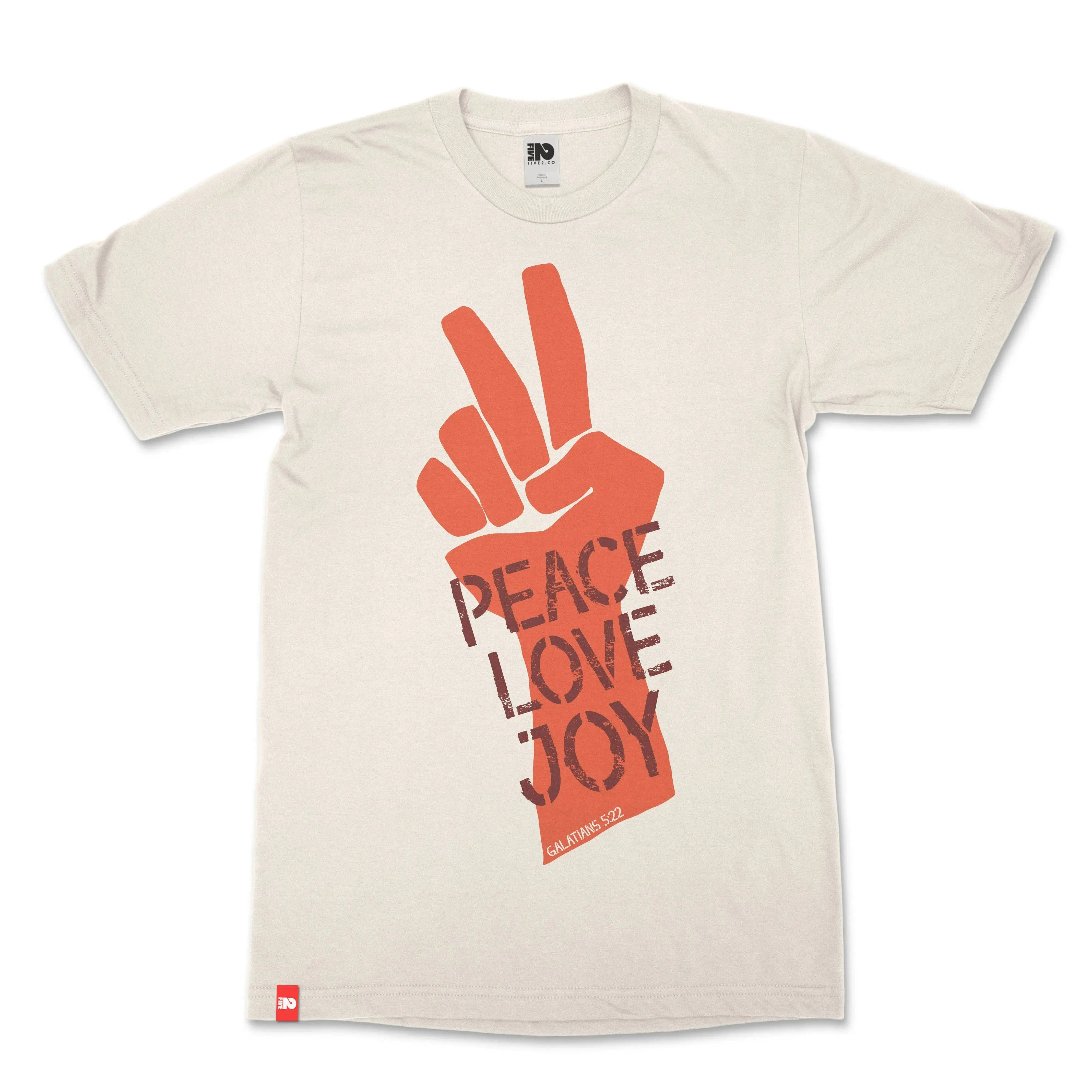 Peace Love Joy Christian T-shirt  - Christian Apparel by FIVE2
