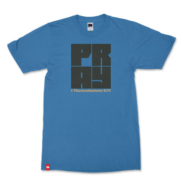 PRAY Block Christian T-shirt image 1 of 7, scripture-inspired 1 Thessalonians 5:17 product view