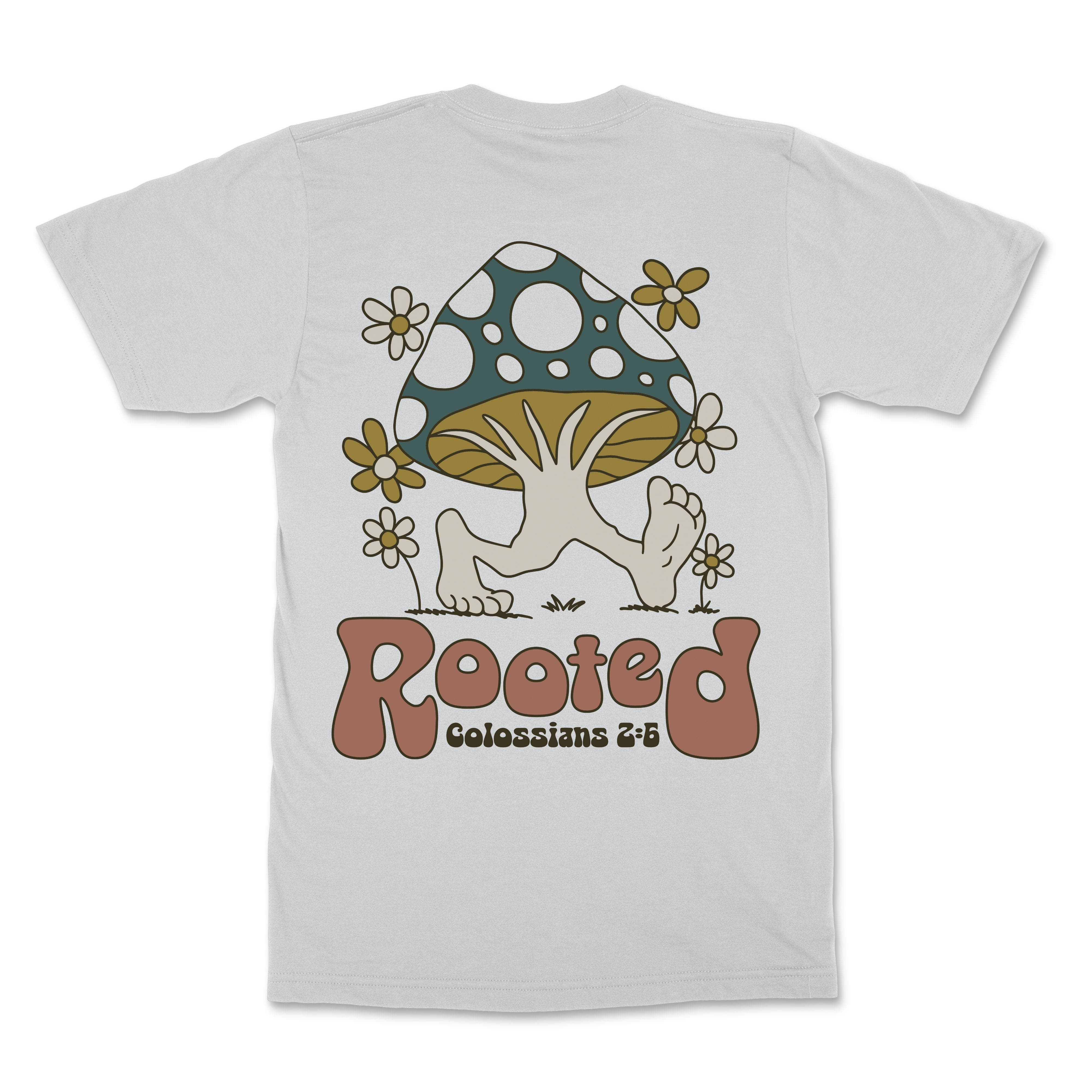 Rooted Mushroom Christian T-Shirt  - Christian Apparel by FIVE2
