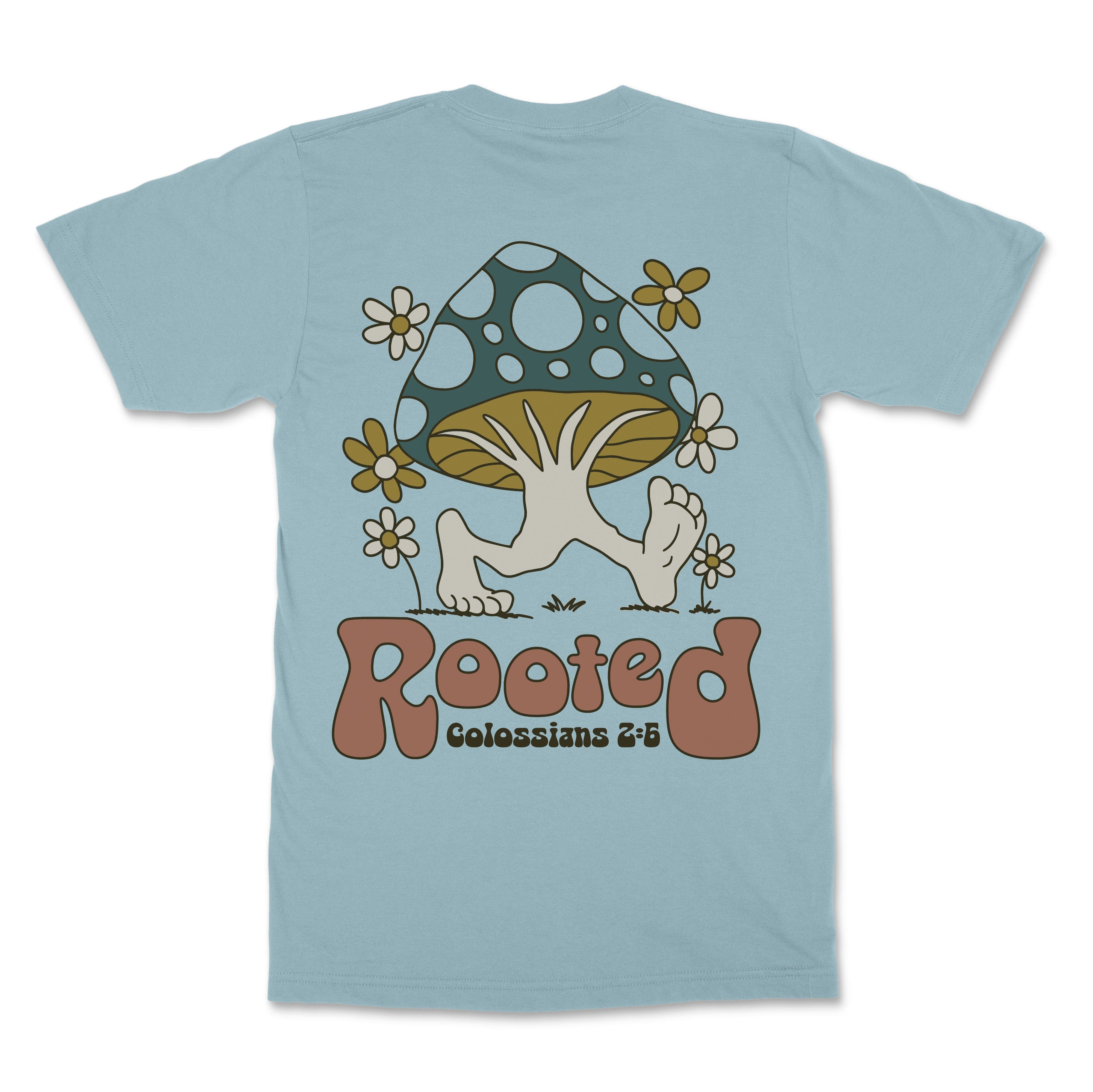 Rooted Mushroom Christian T-Shirt  - Christian Apparel by FIVE2