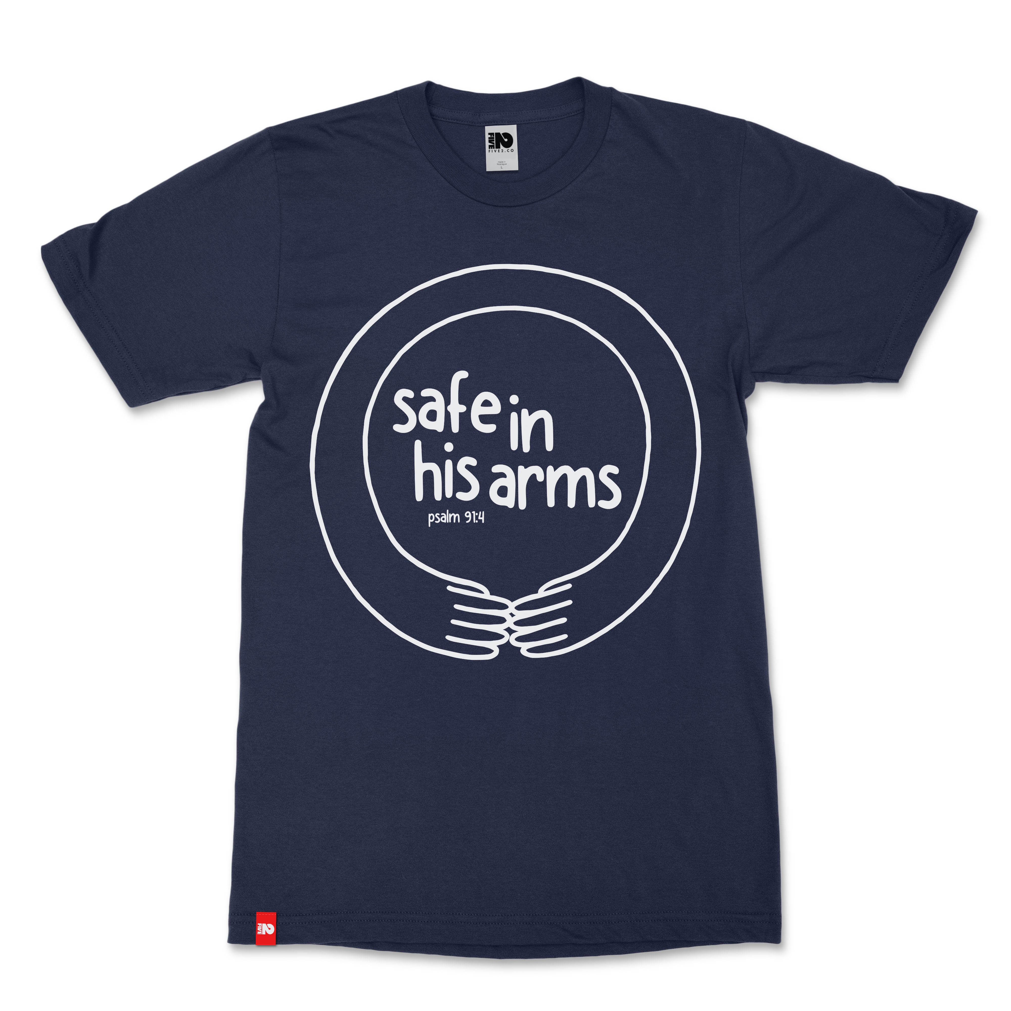 Safe in His Arms Christian T-Shirt