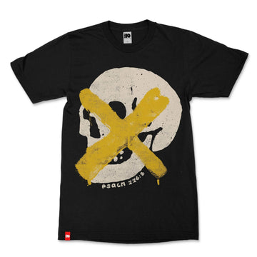 Saved From Death Tee, front product view, Psalm 116:8 faith-rooted graphic tee by FIVE2