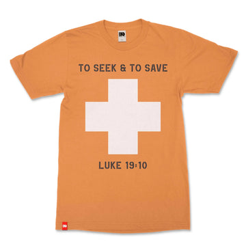 Search and Rescue Christian T-shirt image 1 of 3, scripture-inspired Luke 19:10 product view
