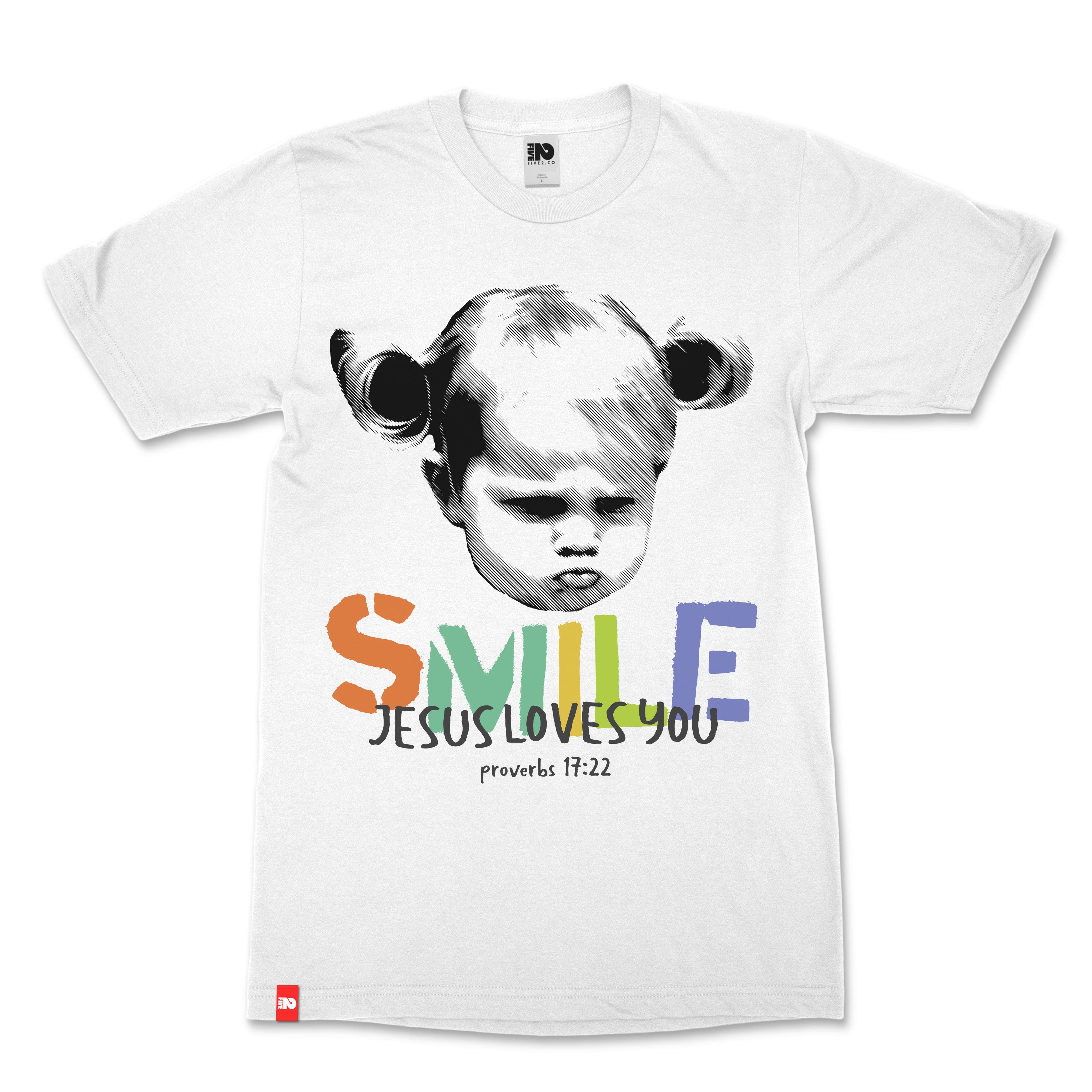 Smile Jesus Loves You Christian T-Shirt  - Christian Apparel by FIVE2