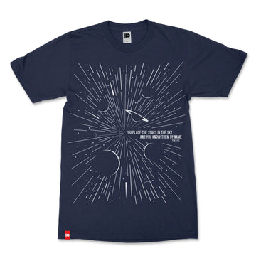 Stars In the Sky Christian T-shirt image 1 of 3, scripture-inspired Psalm 147:4 product view