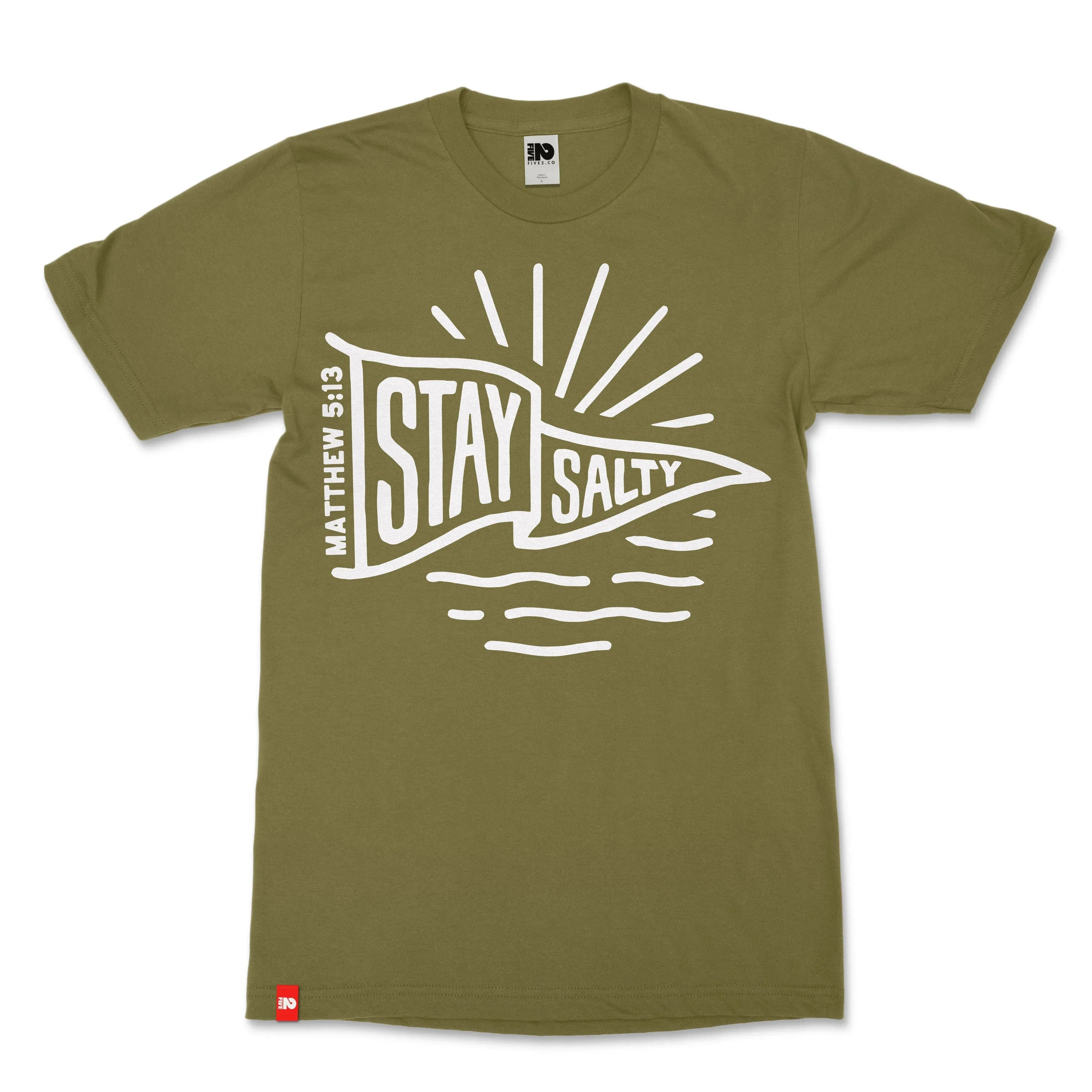 Stay Salty Christian T-shirt  - Christian Apparel by FIVE2