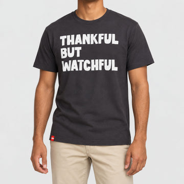 Thankful but Watchful Tee  - Christian Apparel by FIVE2