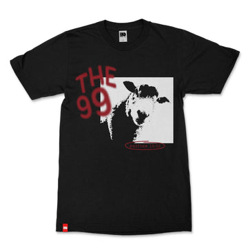The 99 Tee, front product view, Matthew 18:12 faith-rooted graphic tee by FIVE2