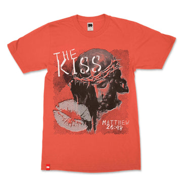 The Kiss Christian T-shirt image 1 of 3, scripture-inspired Matthew 26:48 product view
