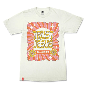 Trust Jesus Christian T-shirt image 1 of 4, scripture-inspired Psalm 37:5 product view