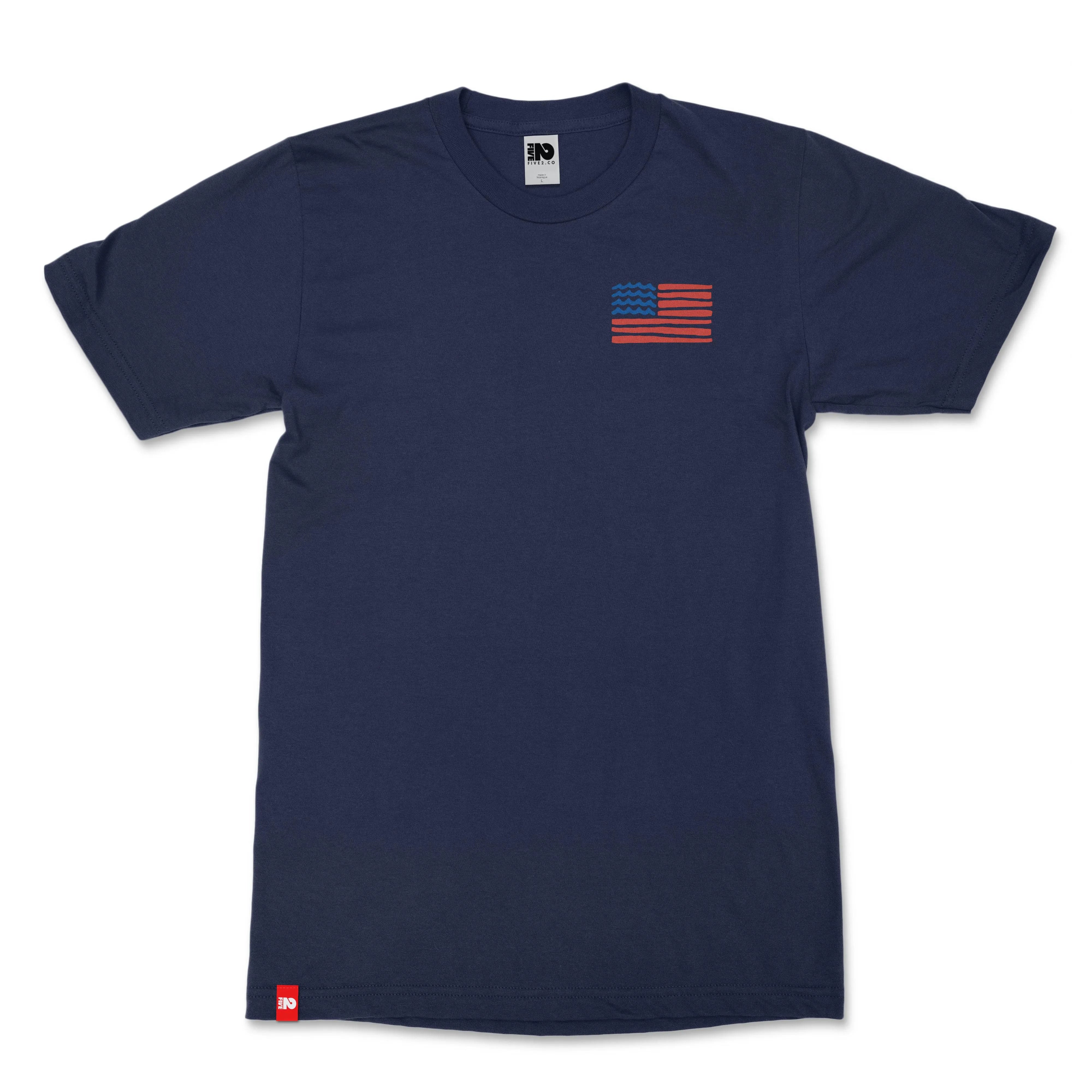 American Flag Wave Unisex Tee - FIVE2 Provisions