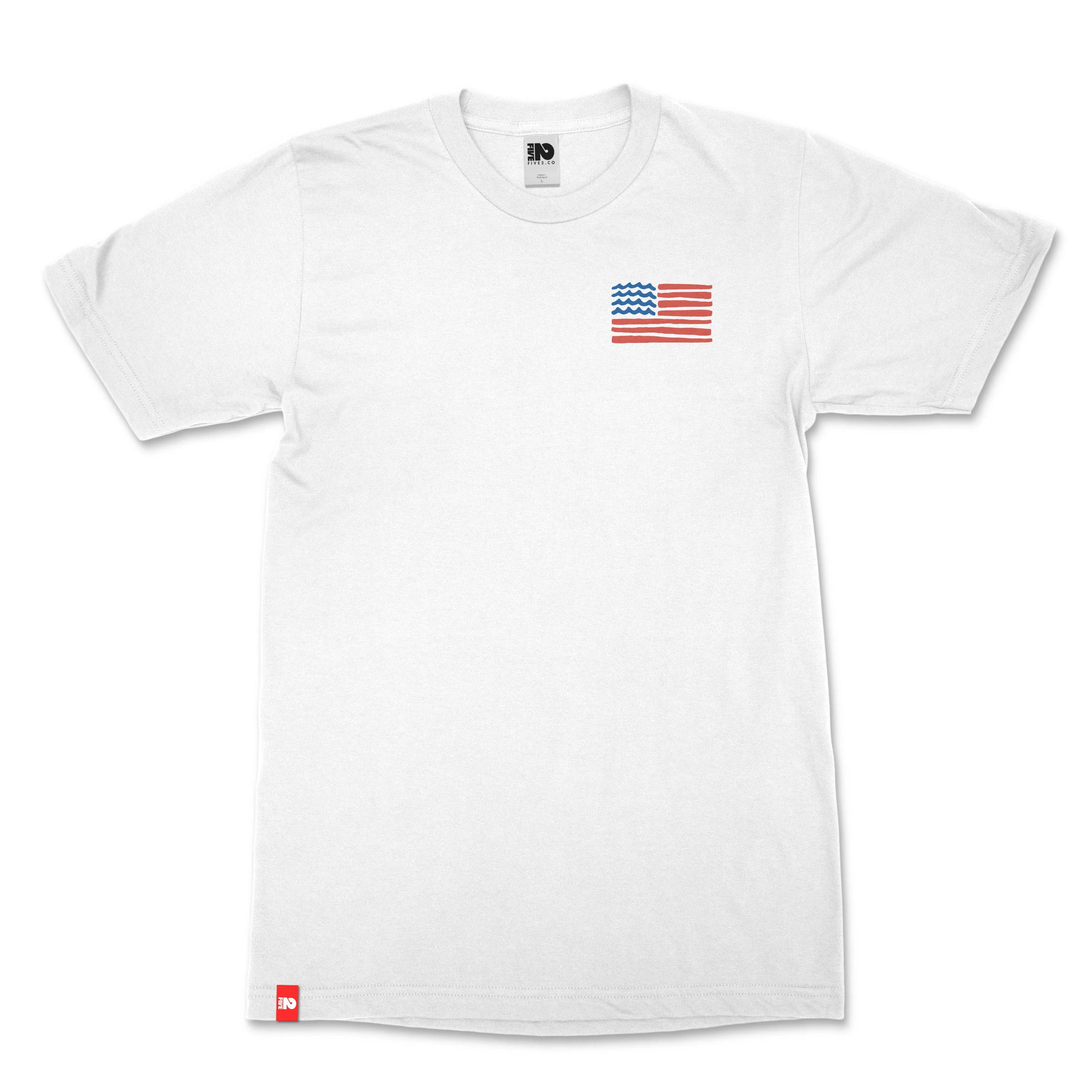 American Flag Wave Unisex Tee - FIVE2 Provisions